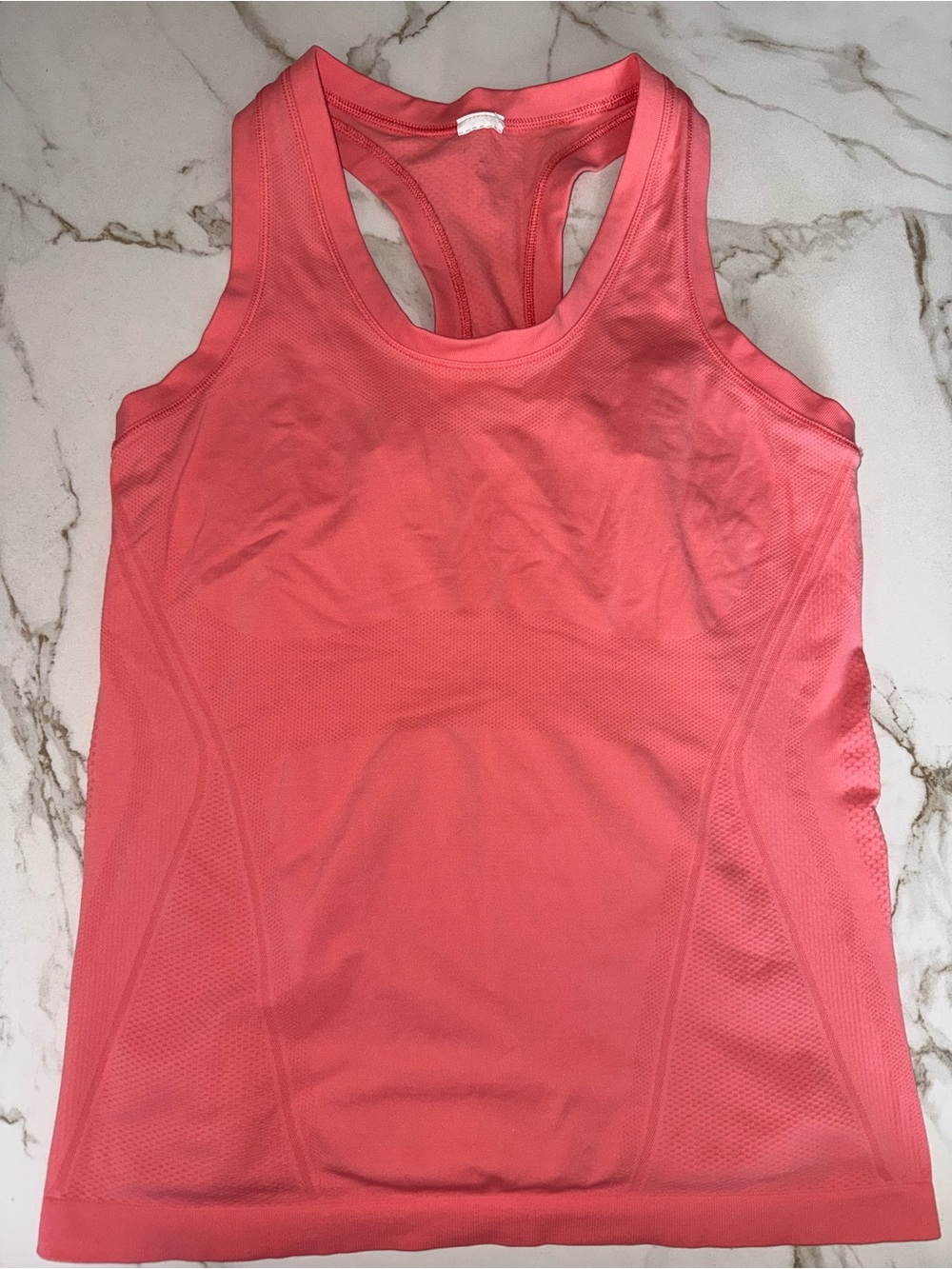 Athleta Seamless Racerback Tank Top Coral Pink Medium